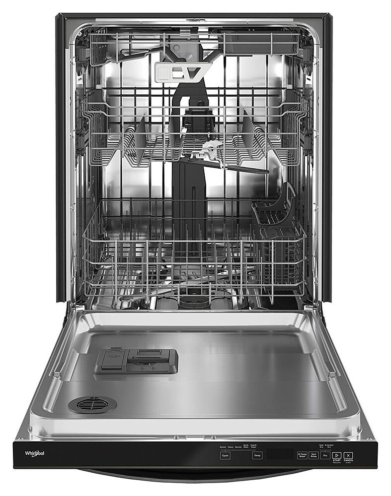 Alt View 1. Whirlpool - 24" Top Control Built-In Dishwasher with Stainless Steel Tub, Large Capacity & 3rd Rack, 47 dBA - Black Stainless Steel.