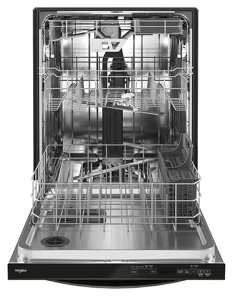 Alt View 14. Whirlpool - 24" Top Control Built-In Dishwasher with Stainless Steel Tub, Large Capacity & 3rd Rack, 47 dBA - Black Stainless Steel.