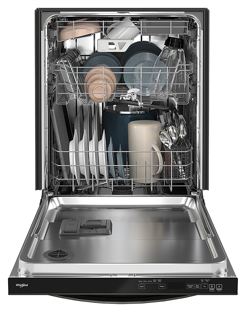 Whirlpool - 24" Top Control Built-In Dishwasher with Stainless Steel Tub, Large Capacity & 3rd Rack, 47 dBA
