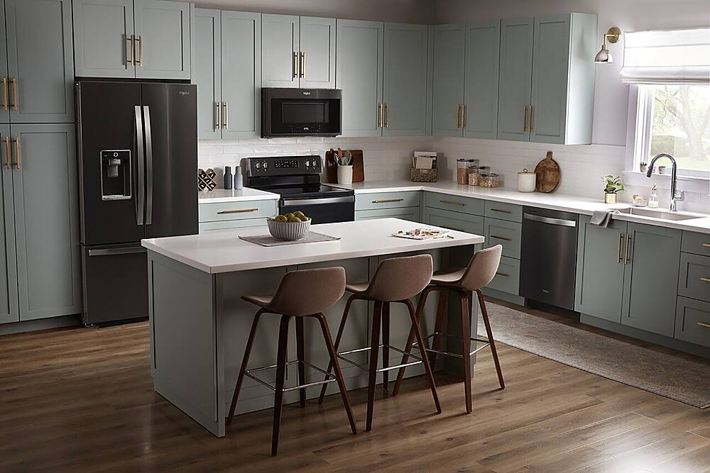 Alt View 38. Whirlpool - 24" Top Control Built-In Dishwasher with Stainless Steel Tub, Large Capacity & 3rd Rack, 47 dBA - Black Stainless Steel.