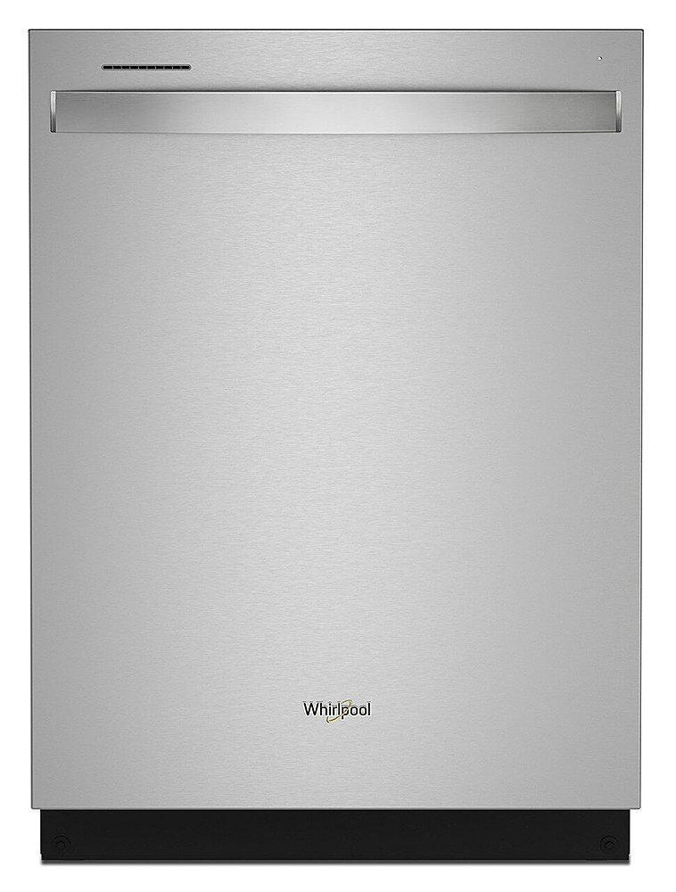 Whirlpool - 24" Top Control Built-In Dishwasher with Stainless Steel Tub, Large Capacity & 3rd Rack, 47 dBA - Stainless steel