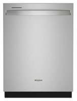 Whirlpool - 24" Top Control Built-In Dishwasher with Stainless Steel Tub, Large Capacity & 3rd Rack, 47 dBA - Stainless steel - Front_Zoom