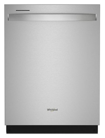 Whirlpool - 24" Top Control Built-In Dishwasher with Stainless Steel Tub, Large Capacity & 3rd Rack, 47 dBA - Stainless Steel