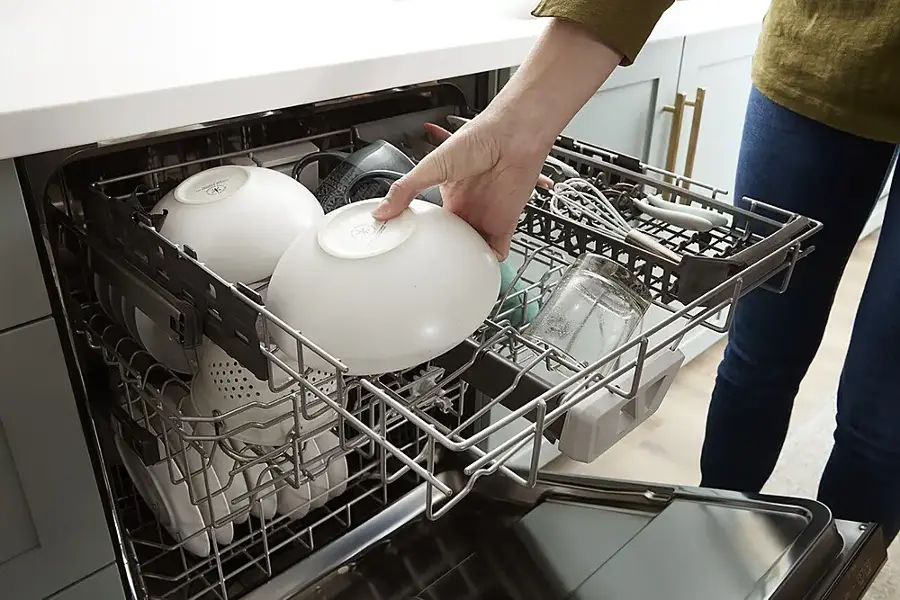 Alt View 19. Whirlpool - 24" Top Control Built-In Dishwasher with Stainless Steel Tub, Large Capacity & 3rd Rack, 47 dBA - Stainless Steel.