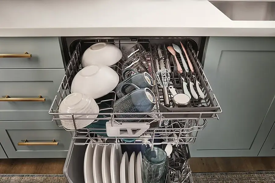 Alt View 23. Whirlpool - 24" Top Control Built-In Dishwasher with Stainless Steel Tub, Large Capacity & 3rd Rack, 47 dBA - Stainless Steel.