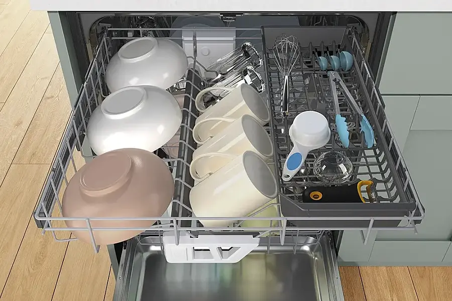 Alt View 24. Whirlpool - 24" Top Control Built-In Dishwasher with Stainless Steel Tub, Large Capacity & 3rd Rack, 47 dBA - Stainless Steel.