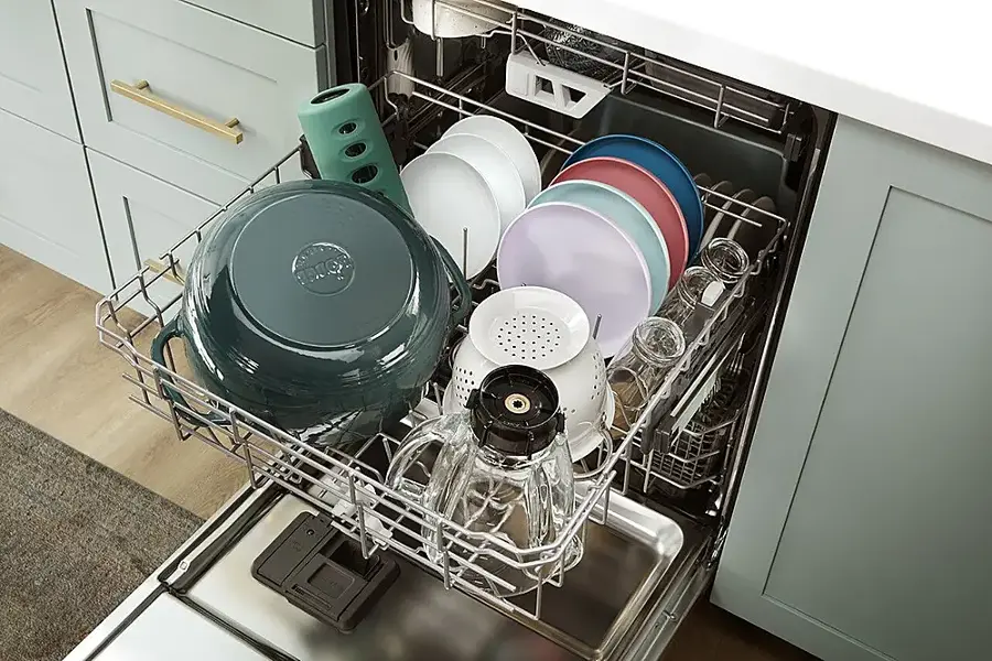 Alt View 28. Whirlpool - 24" Top Control Built-In Dishwasher with Stainless Steel Tub, Large Capacity & 3rd Rack, 47 dBA - Stainless Steel.