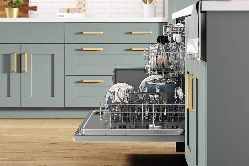 Alt View 35. Whirlpool - 24" Top Control Built-In Dishwasher with Stainless Steel Tub, Large Capacity & 3rd Rack, 47 dBA - Stainless Steel.