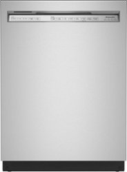 KitchenAid - 24" Front Control Built-In Dishwasher with Stainless Steel Tub, ProWash, 47 dBA - Stainless steel - Front_Zoom