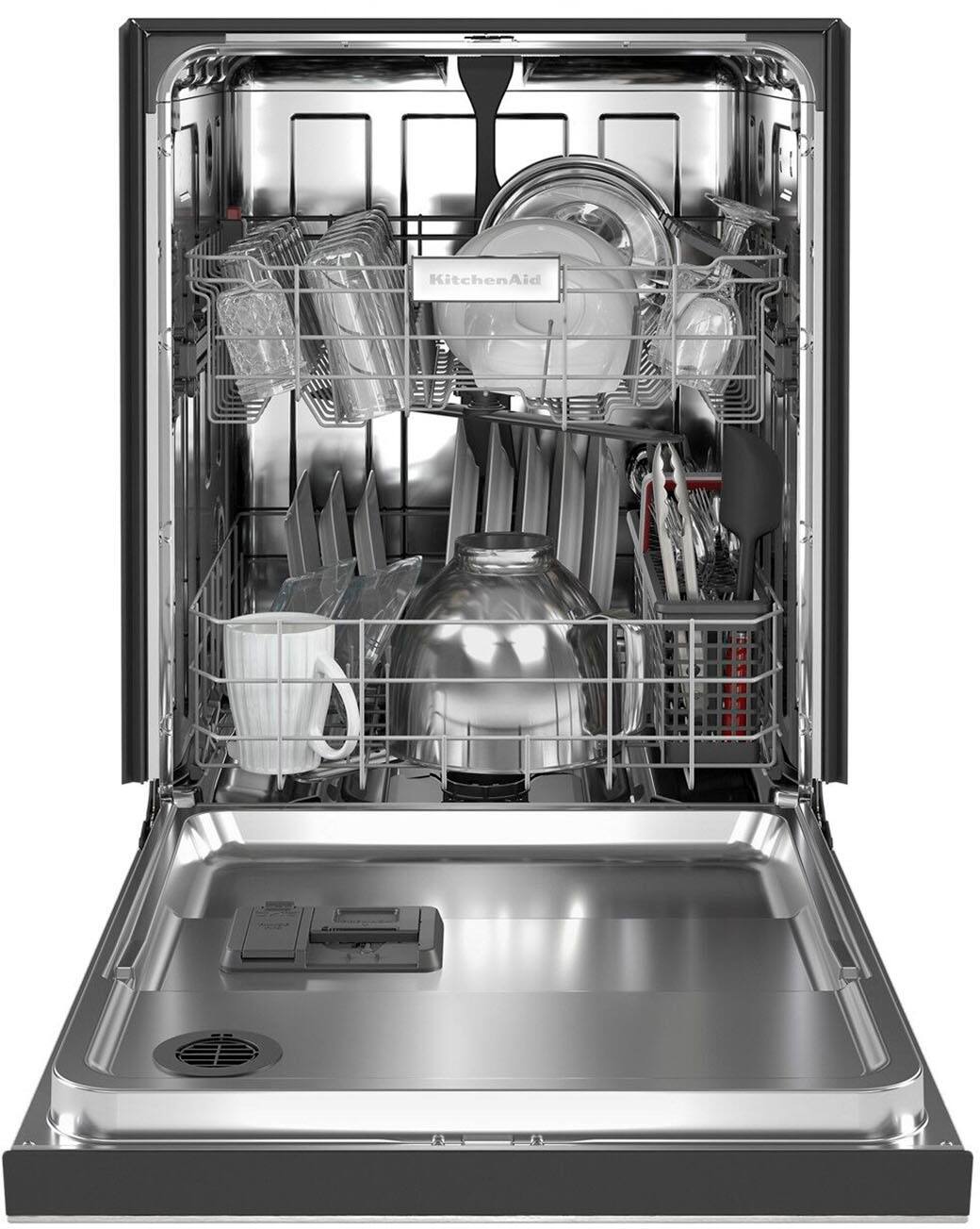 Alt View 15. KitchenAid - 24" Front Control Built-In Dishwasher with Stainless Steel Tub, ProWash, 47 dBA - Stainless Steel.