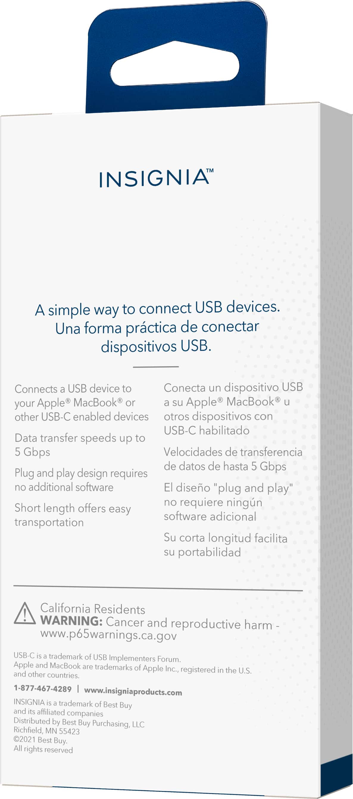 Alt View 13. Insignia™ - USB-C to USB Adapter - Black.