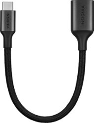 Insignia™ - USB-C to USB Adapter - Black - Front_Zoom