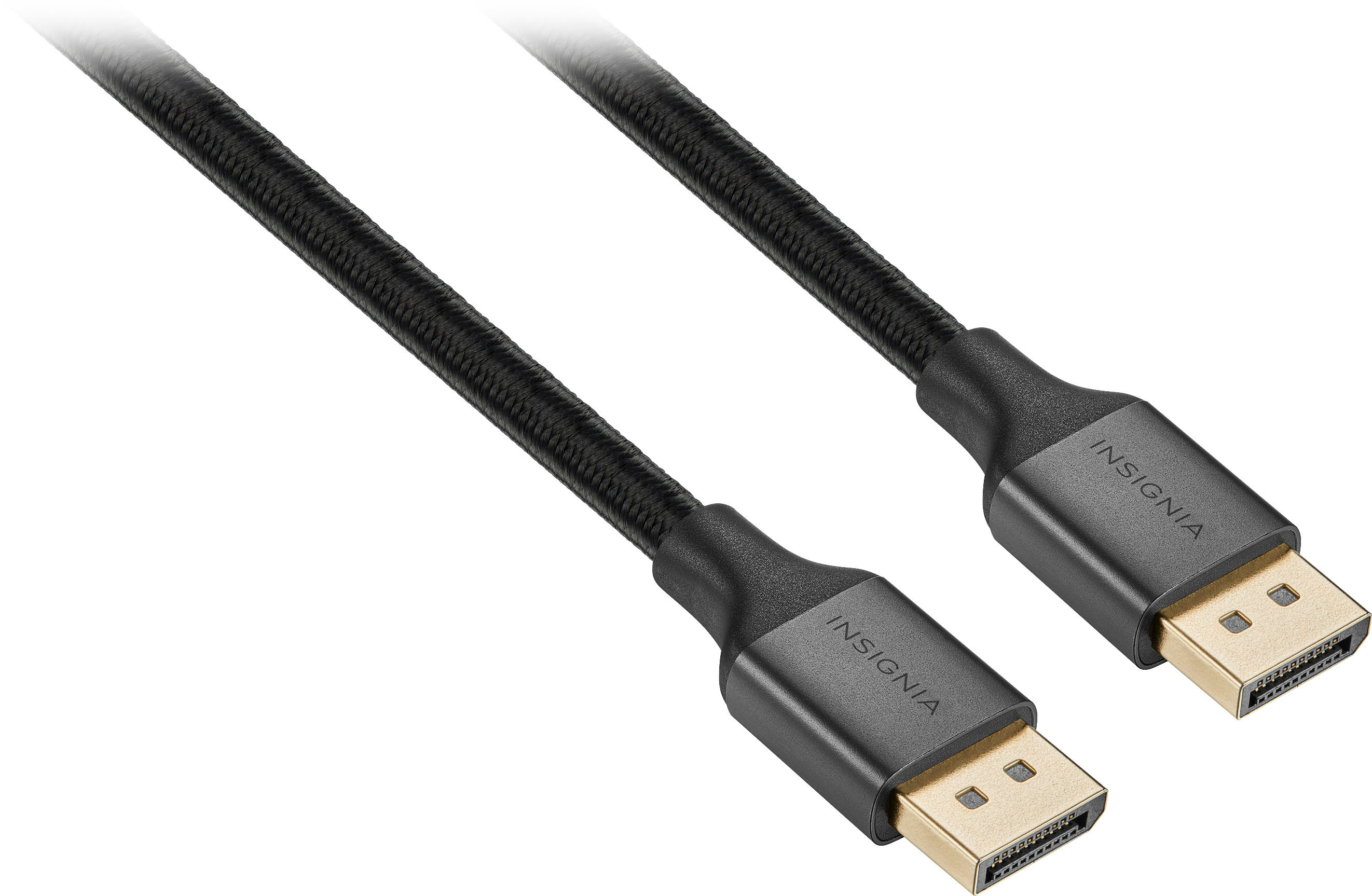 Angle View: Insignia™ - 6' DisplayPort Cable - Black