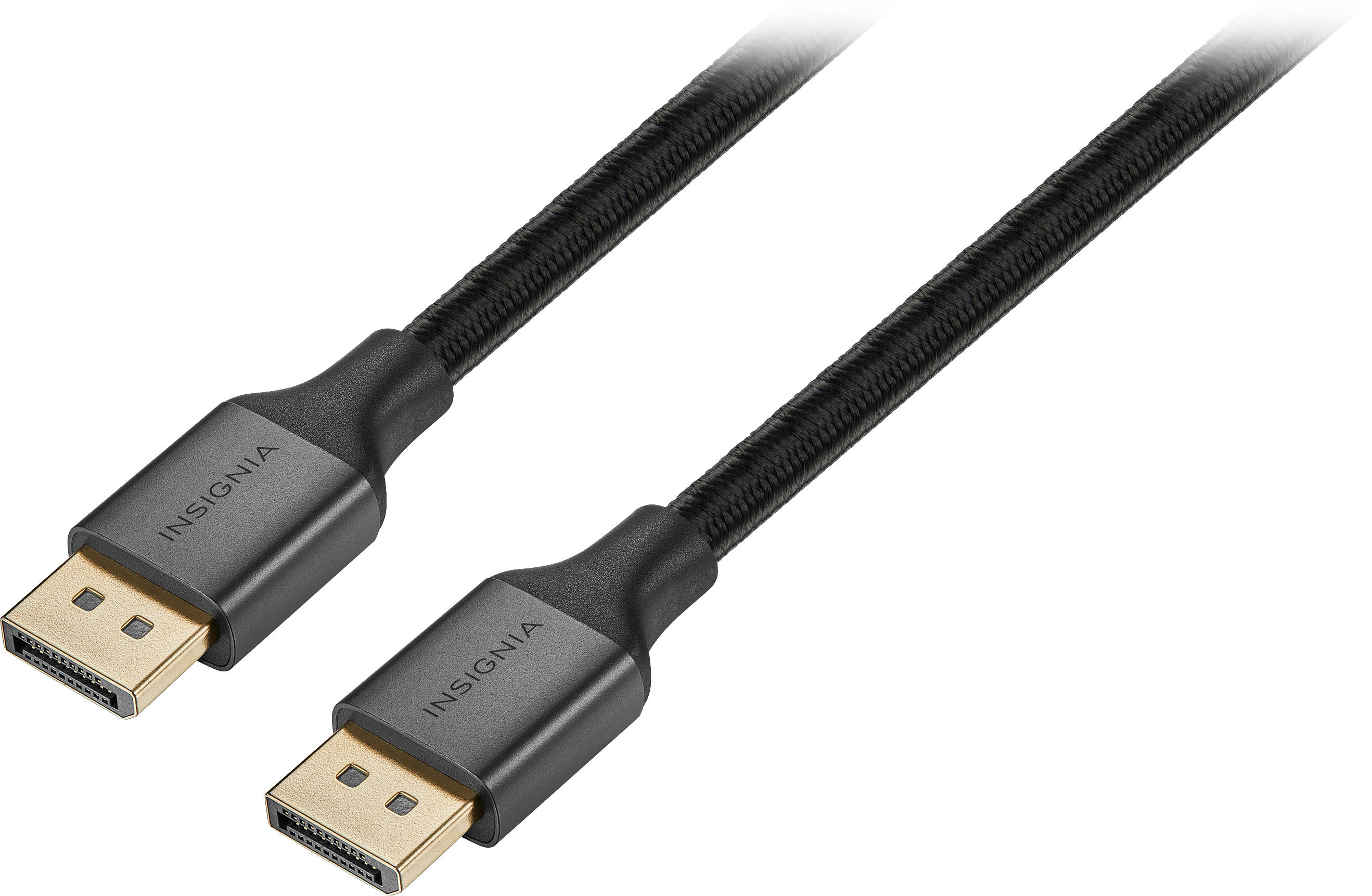 Left View: Insignia™ - 6' DisplayPort Cable - Black