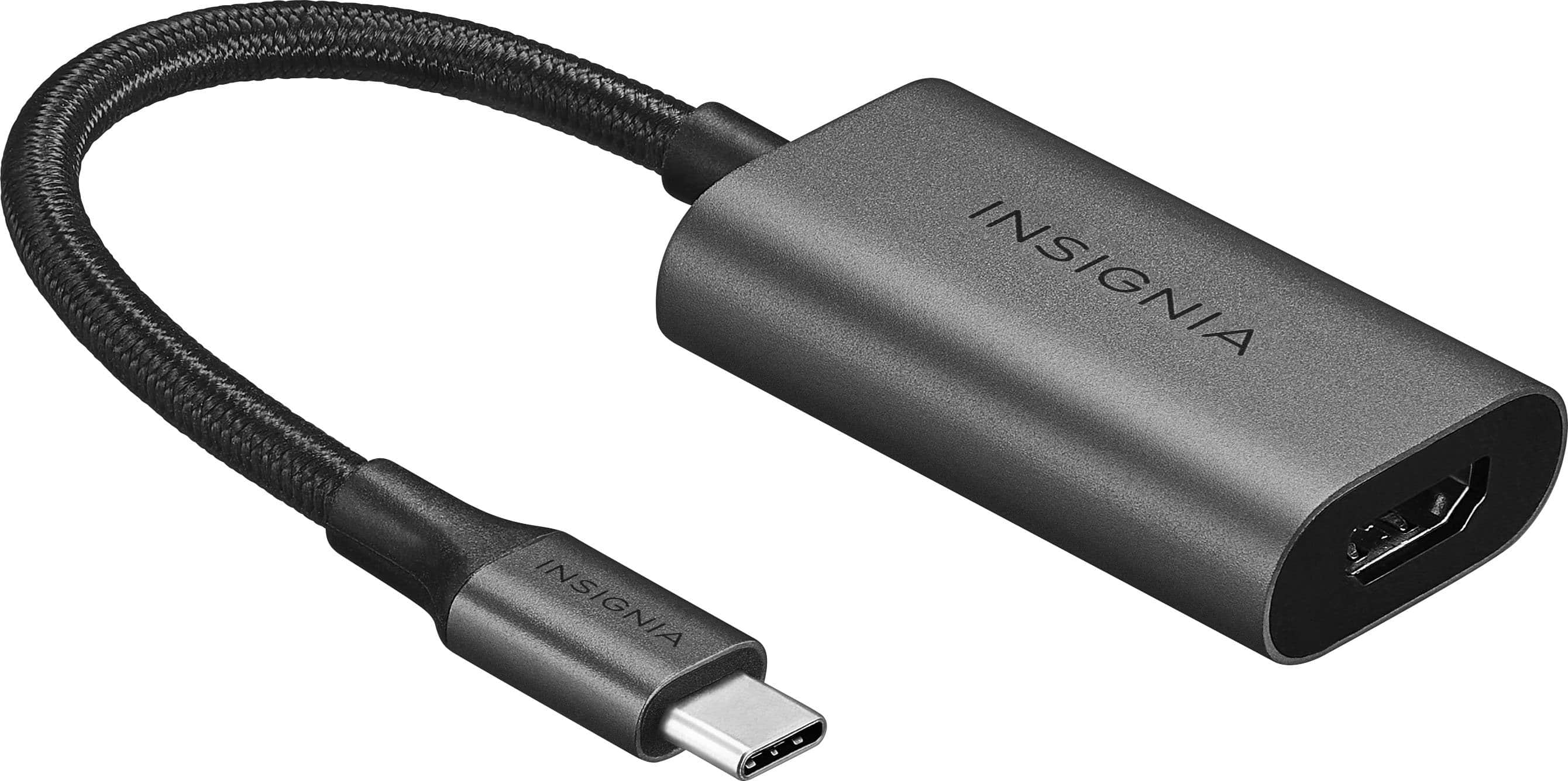 Angle. Insignia™ - USB-C to HDMI Adapter - Black.