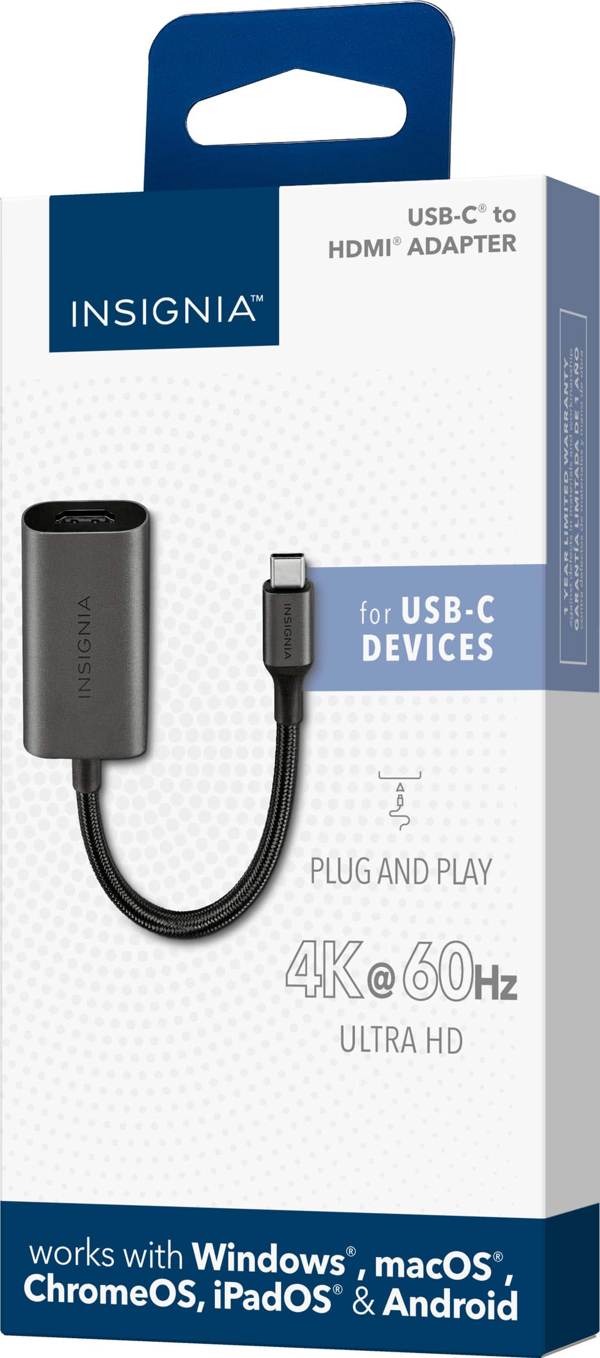 Alt View 12. Insignia™ - USB-C to HDMI Adapter - Black.