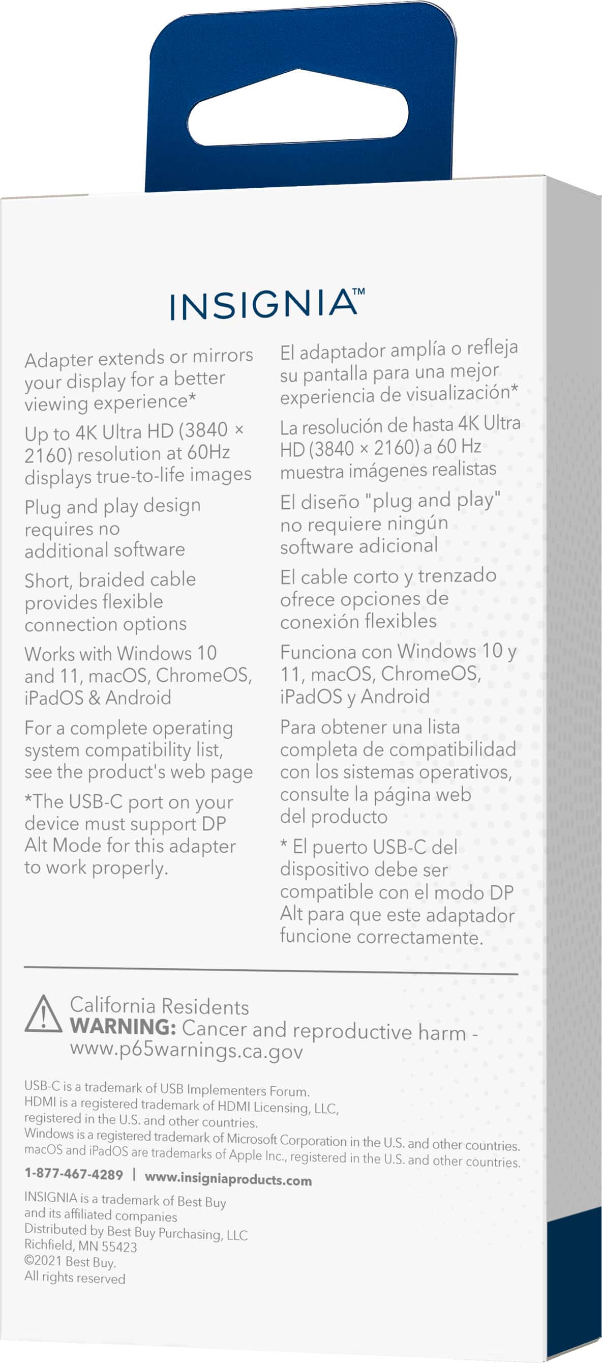 Alt View 13. Insignia™ - USB-C to HDMI Adapter - Black.
