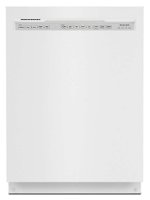 KitchenAid - 24" Front Control Built-In Dishwasher with Stainless Steel Tub, ProWash, 47 dBA - White - Front_Zoom