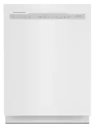 KitchenAid - 24" Front Control Built-In Stainless Steel Tub Dishwasher with ProWash and 47 dBA - White - Front_Zoom