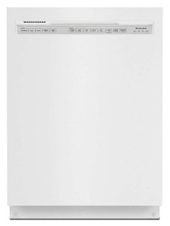 KitchenAid - 24" Front Control Built-In Dishwasher with Stainless Steel Tub, ProWash, 47 dBA - White