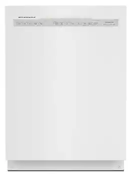 KitchenAid - 24" Front Control Built-In Stainless Steel Tub Dishwasher with ProWash and 47 dBA - White