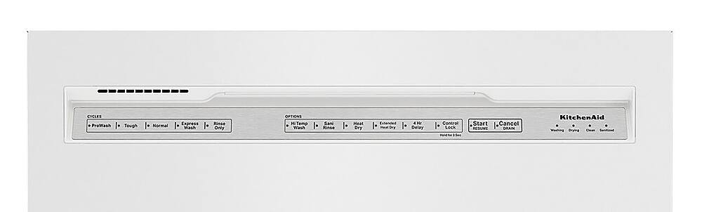 Alt View 19. KitchenAid - 24" Front Control Built-In Dishwasher with Stainless Steel Tub, ProWash, 47 dBA - White.