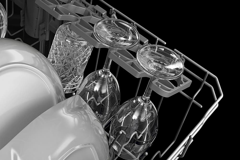 Alt View 29. KitchenAid - 24" Front Control Built-In Dishwasher with Stainless Steel Tub, ProWash, 47 dBA - White.