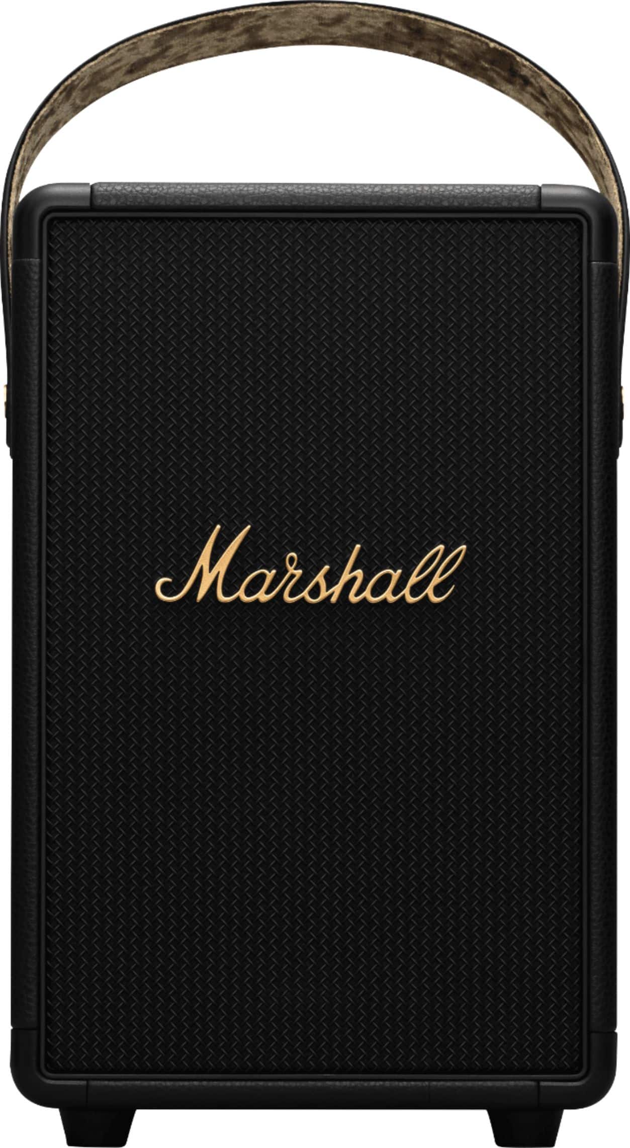 Marshall - Tufton Portable Wireless Bluetooth Speaker with Bass / Treble / Volume Controls and 3.5 mm Auxiliary Input - Black/Brass