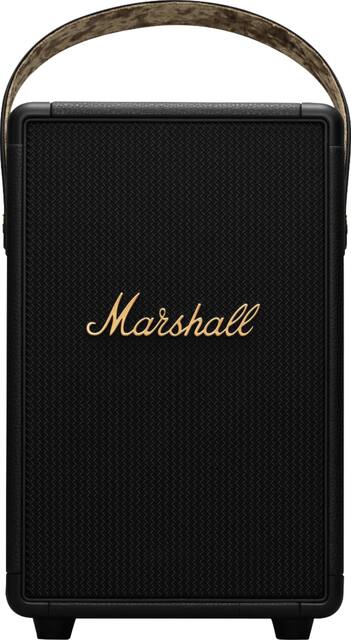 Marshall - Tufton Portable Wireless Bluetooth Speaker with Bass / Treble / Volume Controls and 3.5 mm Auxiliary Input - Black/Brass