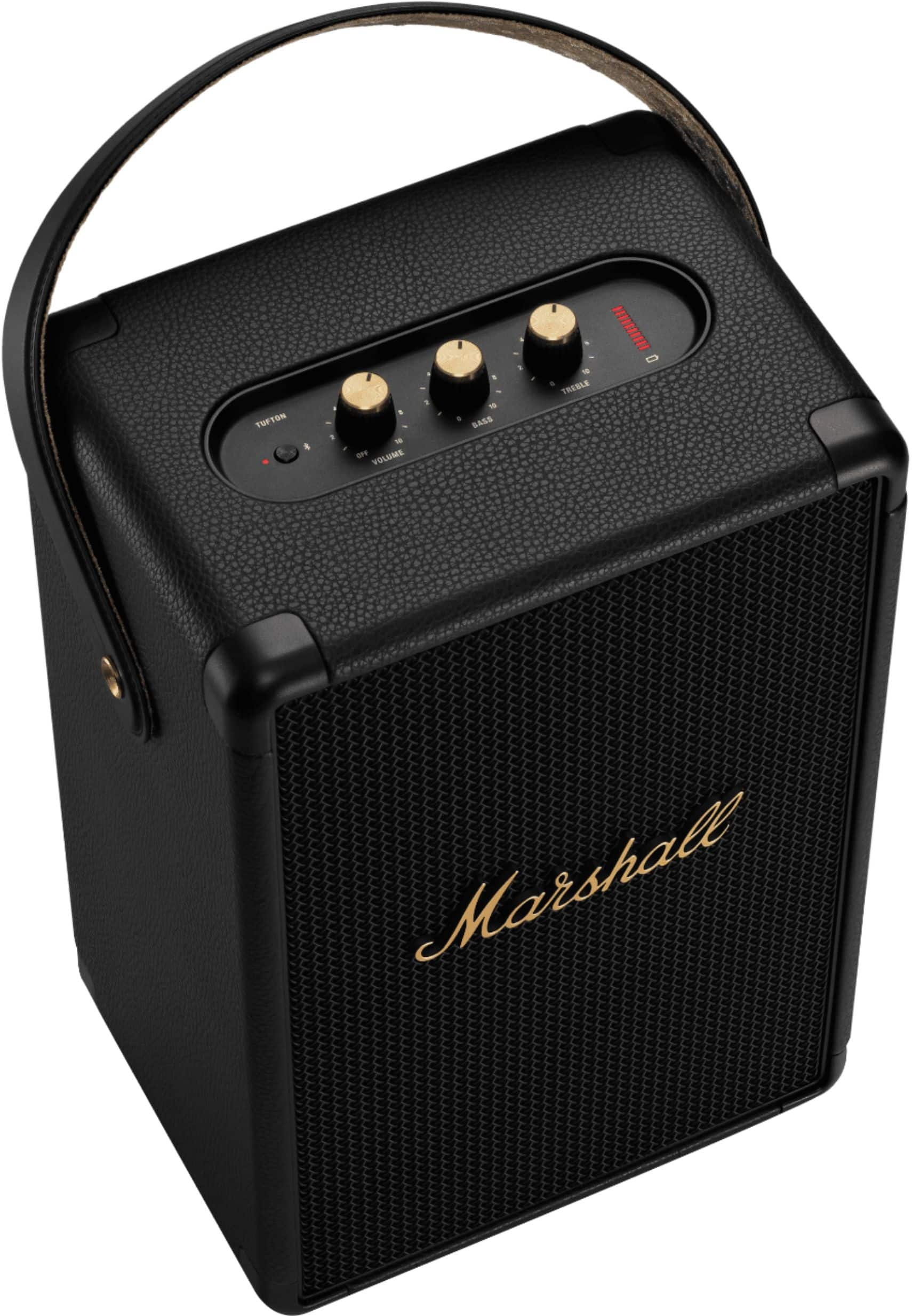 Marshall Tufton Portable Bluetooth Speaker Black & Brass 1006118 - Best Buy