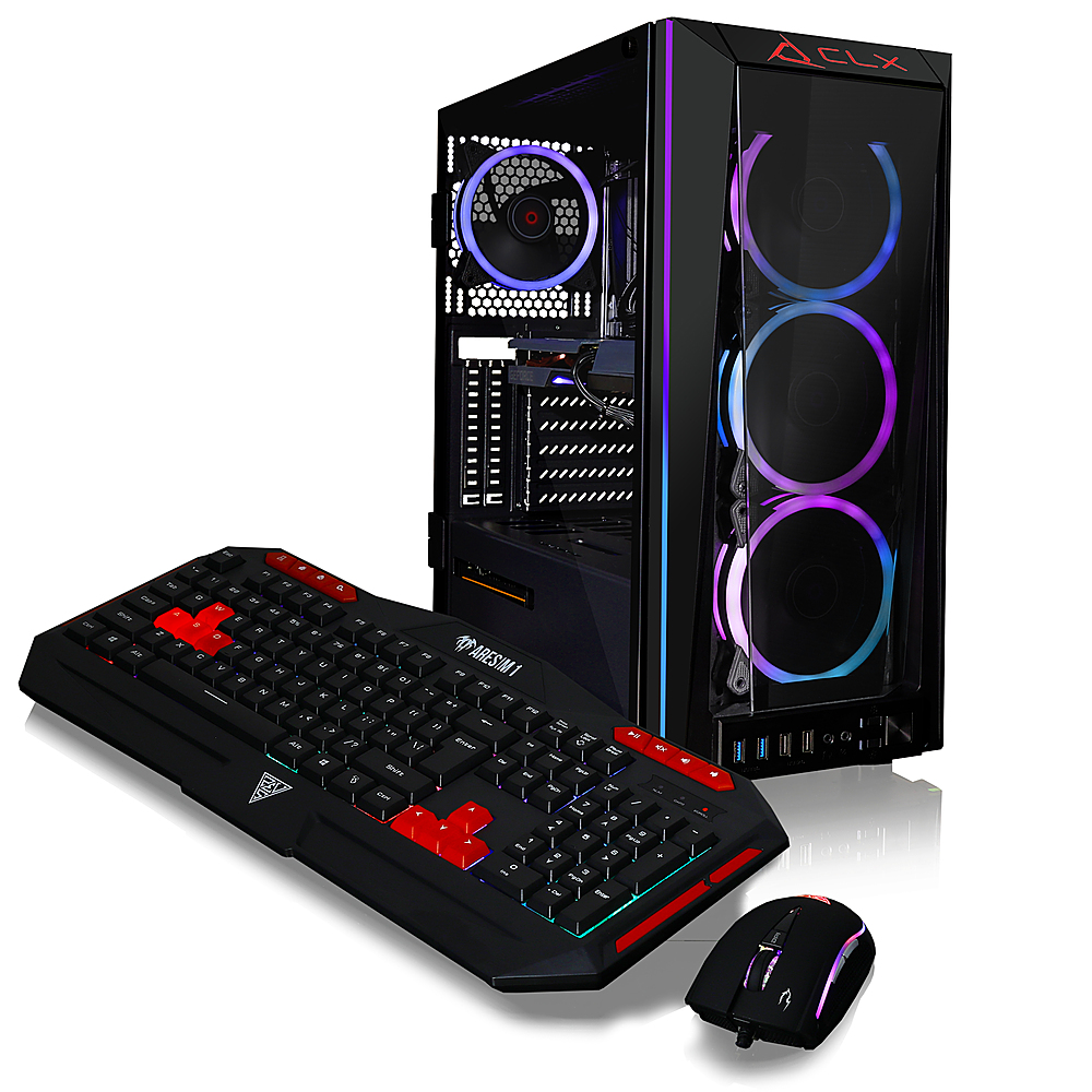 CLX - SET Gaming Desktop - AMD Ryzen 7 5800X - 32GB Memory - GeForce RTX  3060 - 500GB NVMe M.2 SSD + 4TB HDD - Black