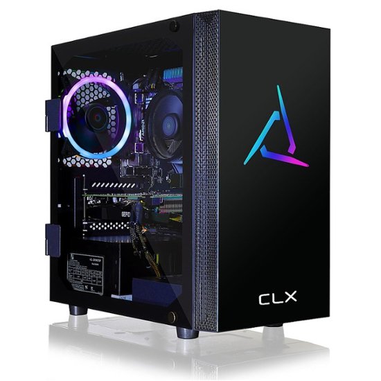 CLX - SET Gaming Desktop - AMD Ryzen 5 5600X - 16GB Memory - GeForce GTX 1660 SUPER - 500GB NVMe M.2 SSD + 2TB HDD - Black