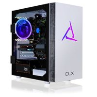 CLX - SET Gaming Desktop - Intel Core i5 10400F - 16GB Memory - NVIDIA GeForce RTX 3060 - 500GB NVMe M.2 SSD + 2TB HDD - White - Front_Zoom