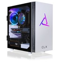 CLX - SET Gaming Desktop - AMD Ryzen 9 5900X - 16GB Memory - NVIDIA GeForce RTX 3060 - 500GB NVMe M.2 SSD + 3TB HDD - White - Front_Zoom