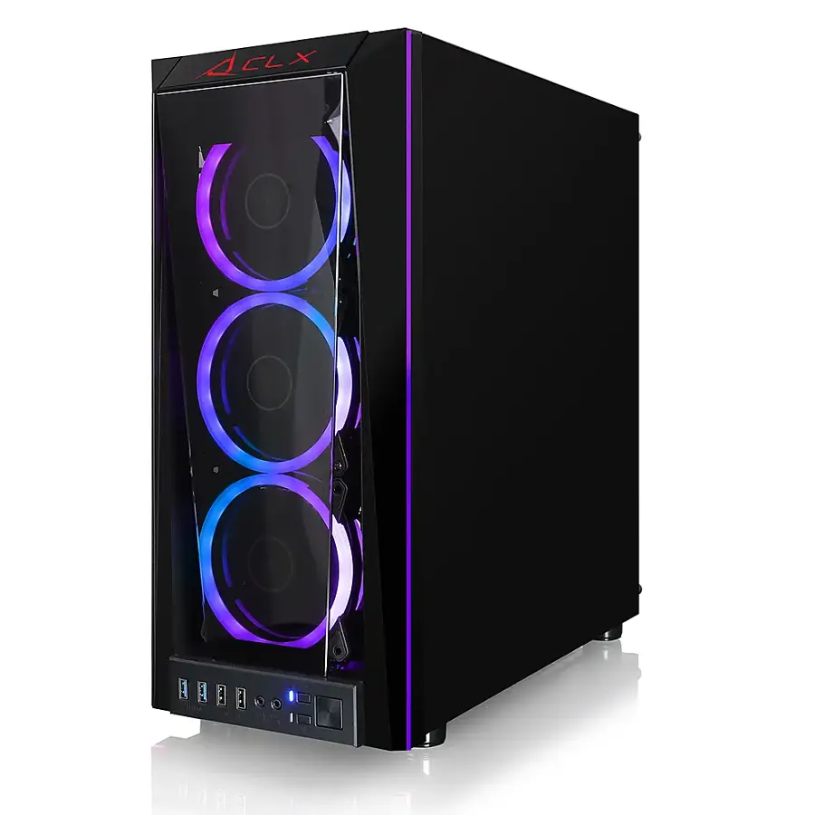 Alt View 11. CLX - SET Gaming Desktop - AMD Ryzen 9 5900X - 32GB Memory - NVIDIA GeForce RTX 3060 - 500GB NVMe M.2 SSD + 4TB HDD - Black.