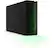 Angle. Seagate - Game Drive for Xbox 8TB External USB 3.2 Gen 1 Desktop Hard Drive with Certified Xbox Green LED Lighting - Black.