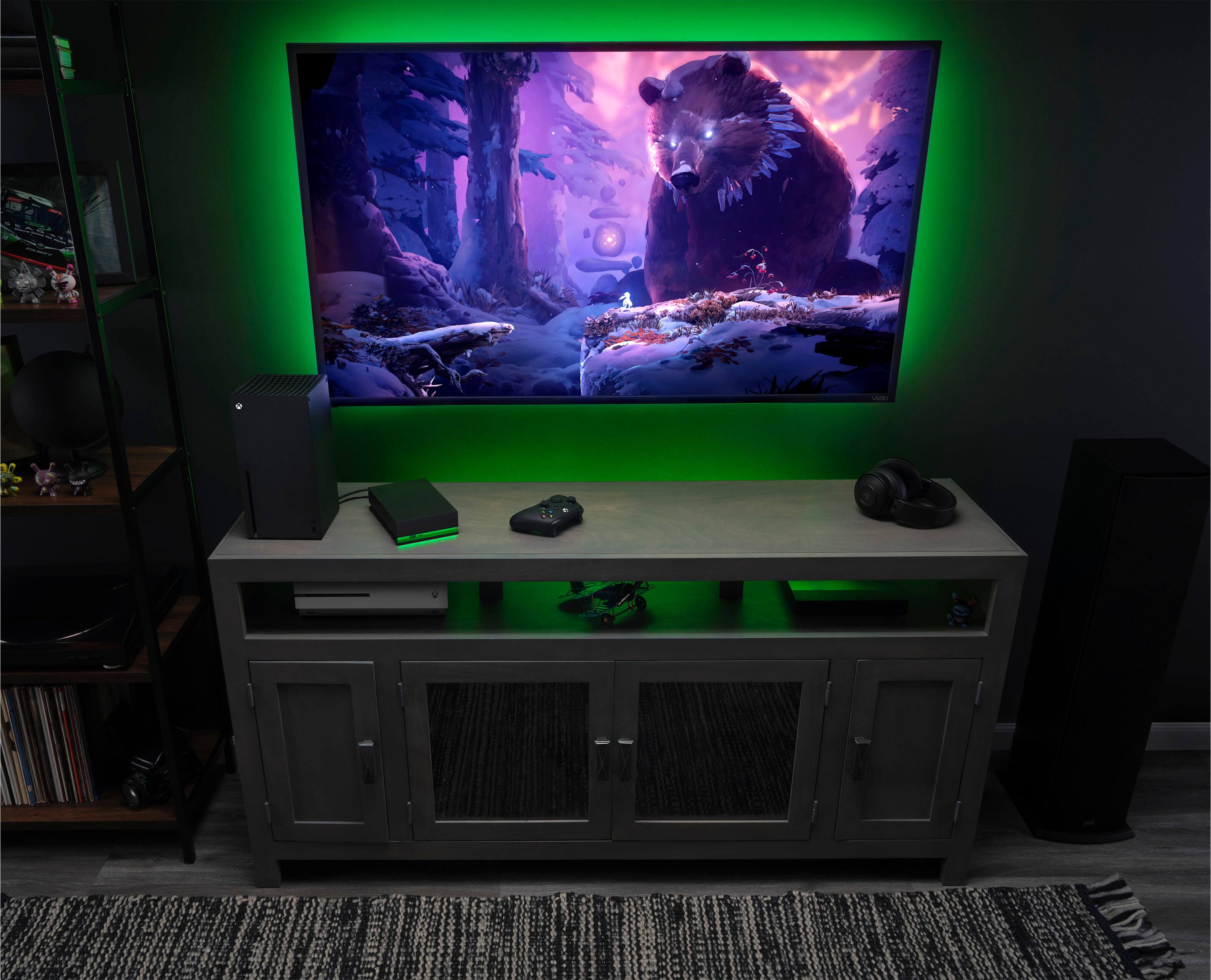 Alt View 14. Seagate - Game Drive for Xbox 8TB External USB 3.2 Gen 1 Desktop Hard Drive with Certified Xbox Green LED Lighting - Black.