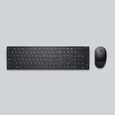 Front. Dell - KM5221E Pro Wireless Keyboard and Mouse - Black.