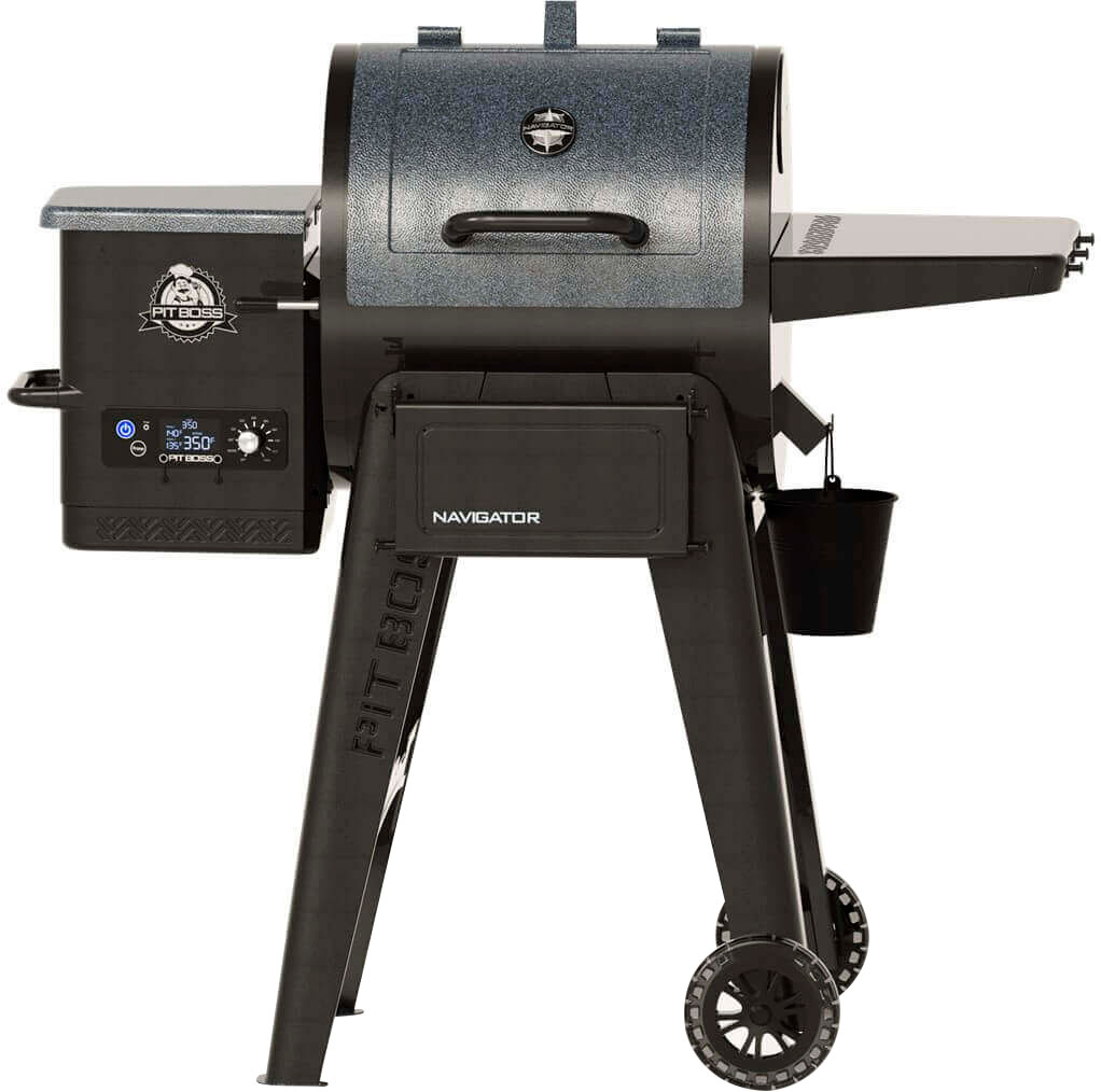 Angle View: Pit Boss - Navigator Wood Pellet Grill with Grill Cover - Black