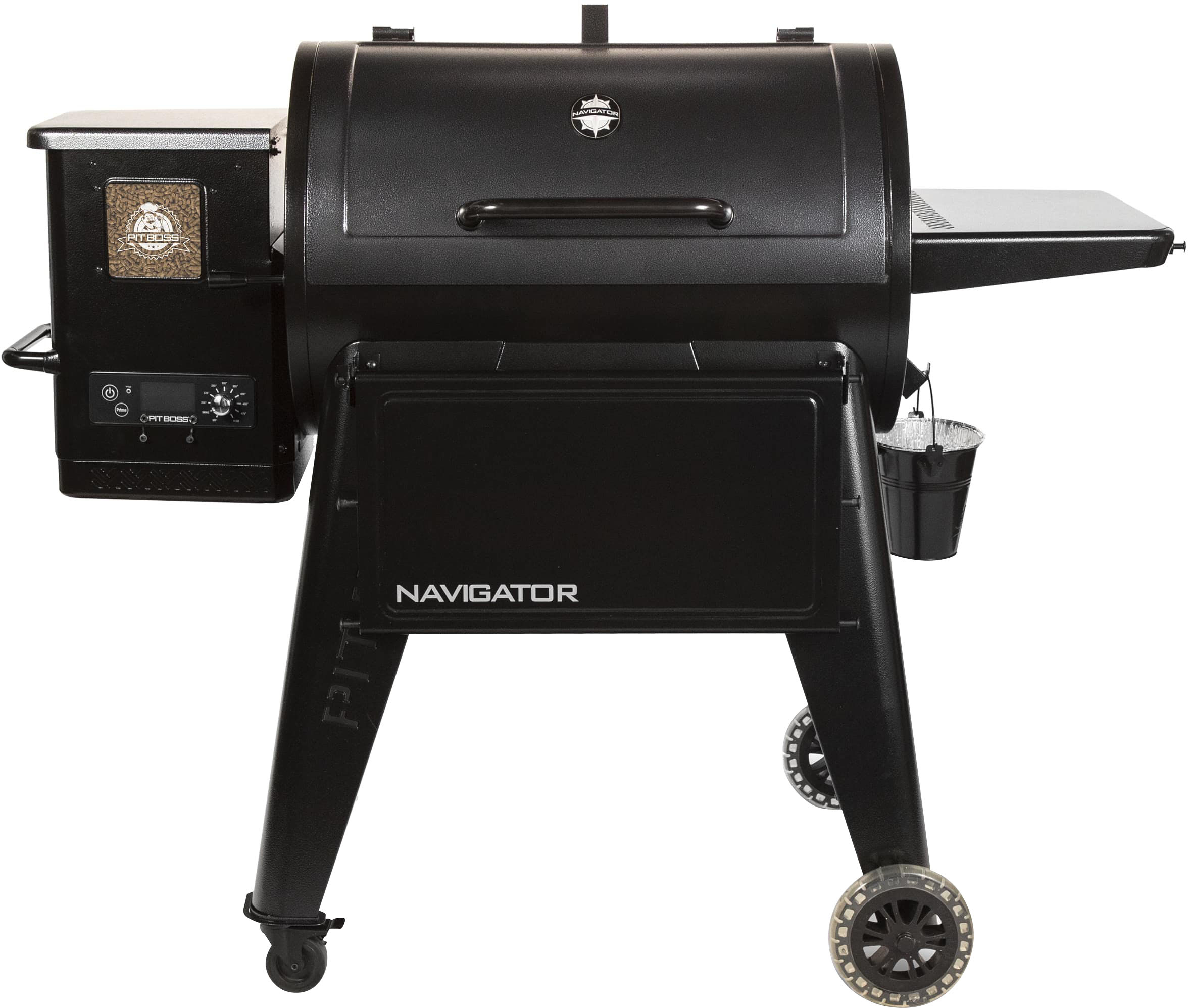 Pit Boss - Navigator 850 Wood Pellet Grill with Grill Cover - Dark Grey