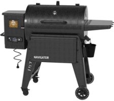 Pit Boss - Navigator Wood Pellet Grill with Grill Cover - Black - Angle_Zoom