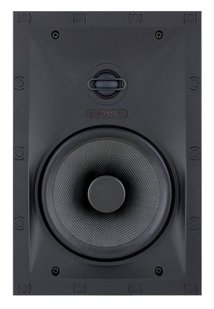 Angle. Sonance - VP66 THIN LINE RECTANGLE SINGLE SPEAKER - Visual Performance Thin Line 6-1/2" 2-Way In-Wall Speaker (Each) - Paintable White.