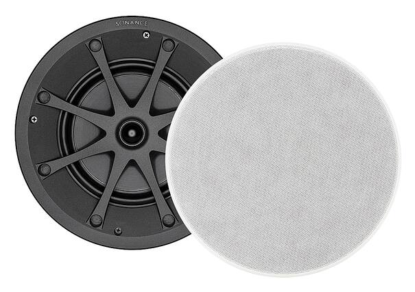Front. Sonance - VPXT8R SINGLE SPEAKER - Visual Performance Extreme 8" 2-Way Outdoor In-Ceiling Speaker (Each) - Paintable White.