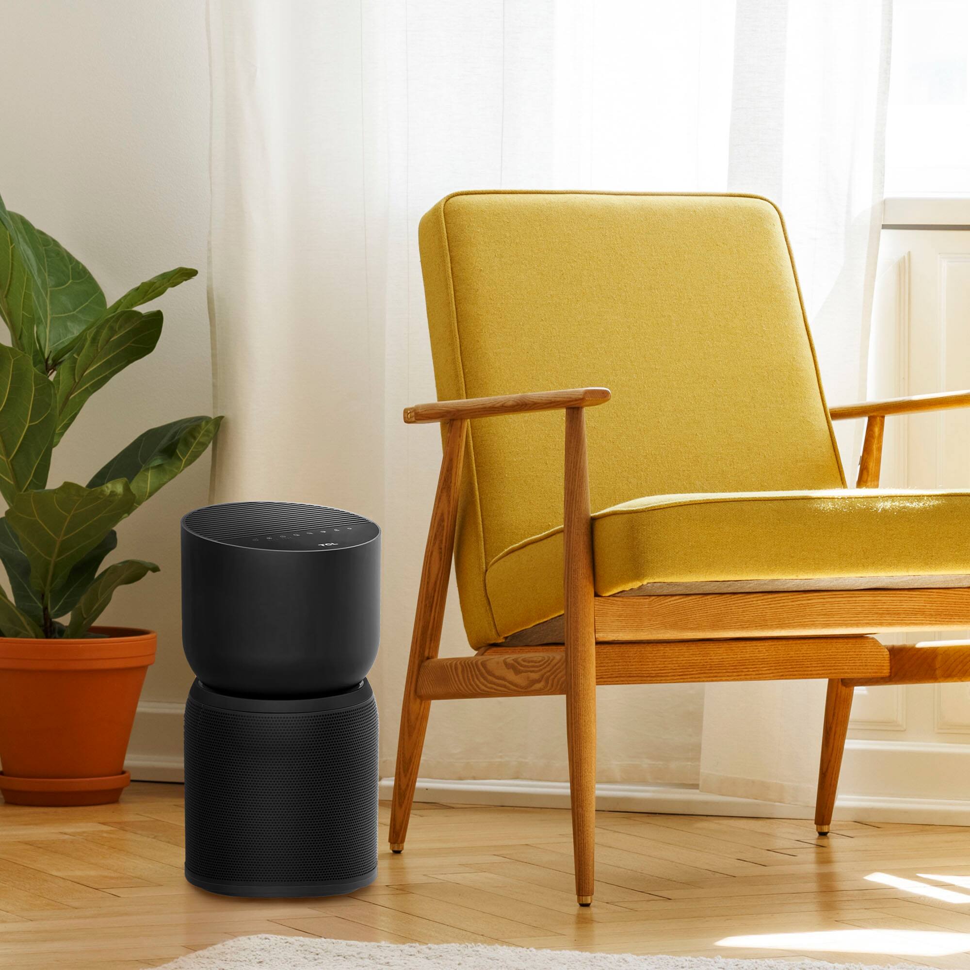 Alt View 13. TCL - Breeva A3 246 Sq. Ft. Smart True HEPA Air Purifier - Black.