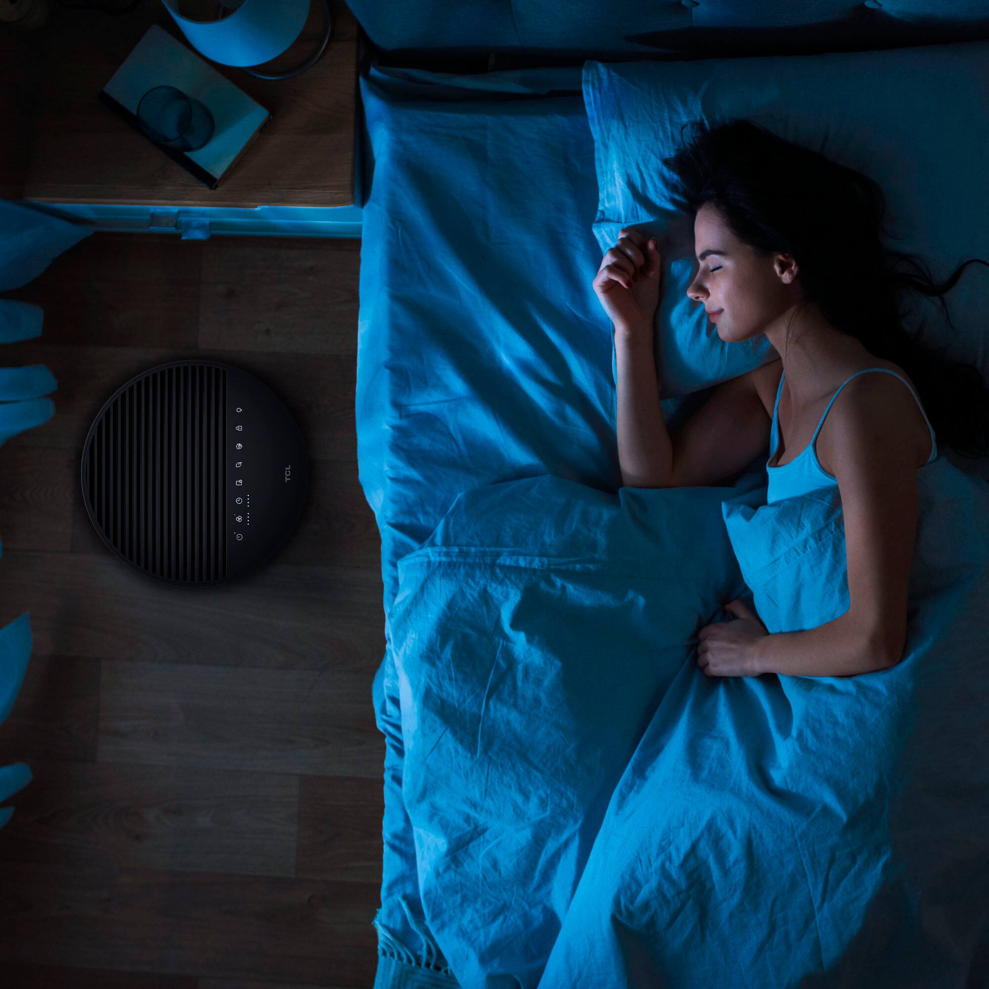 Alt View 14. TCL - Breeva A3 246 Sq. Ft. Smart True HEPA Air Purifier - Black.