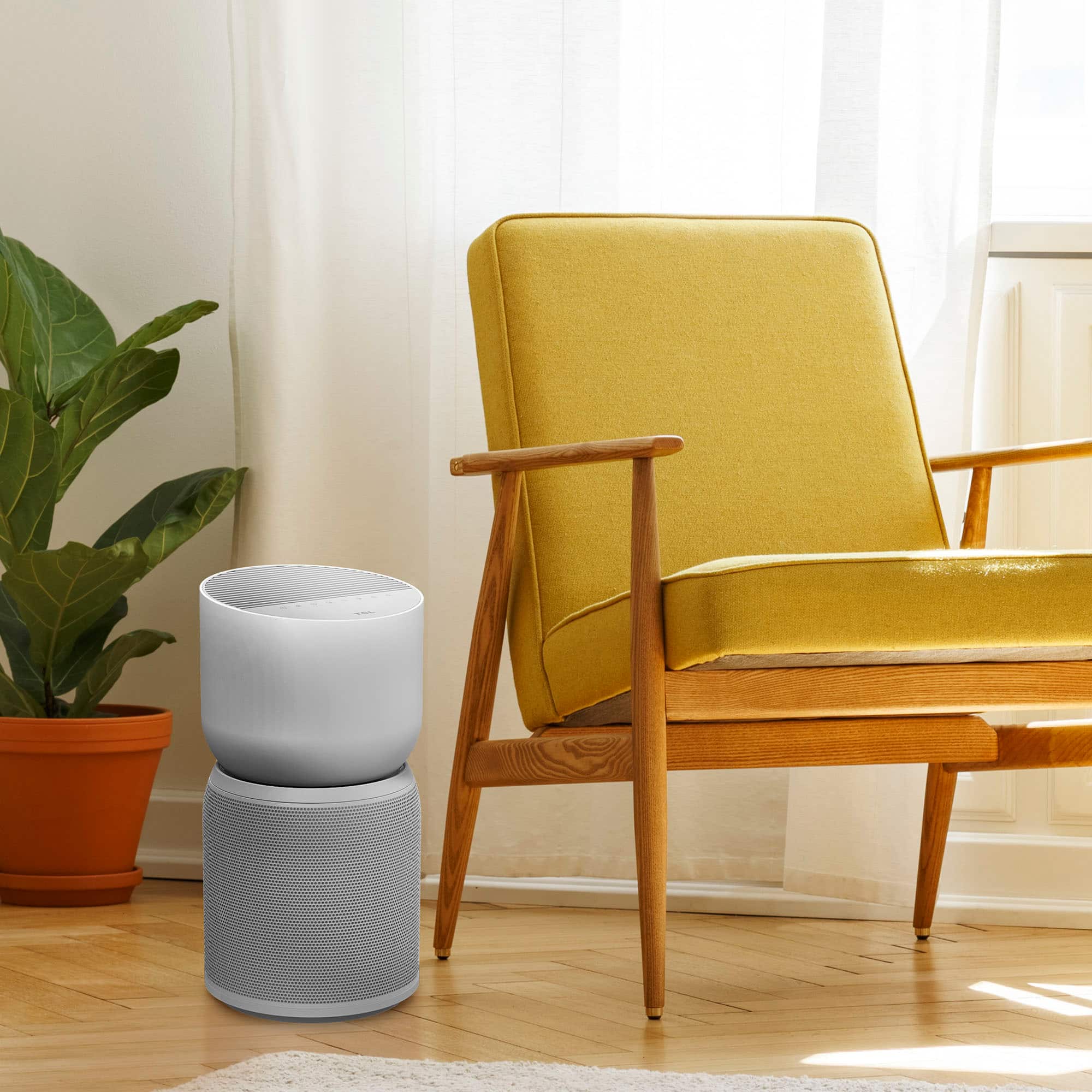 Alt View 13. TCL - Breeva A3 246 Sq. Ft. Smart True HEPA Air Purifier - White.