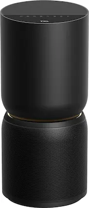 Front. TCL - Breeva A5 365 Sq. Ft. Smart True HEPA Air Purifier - Black.