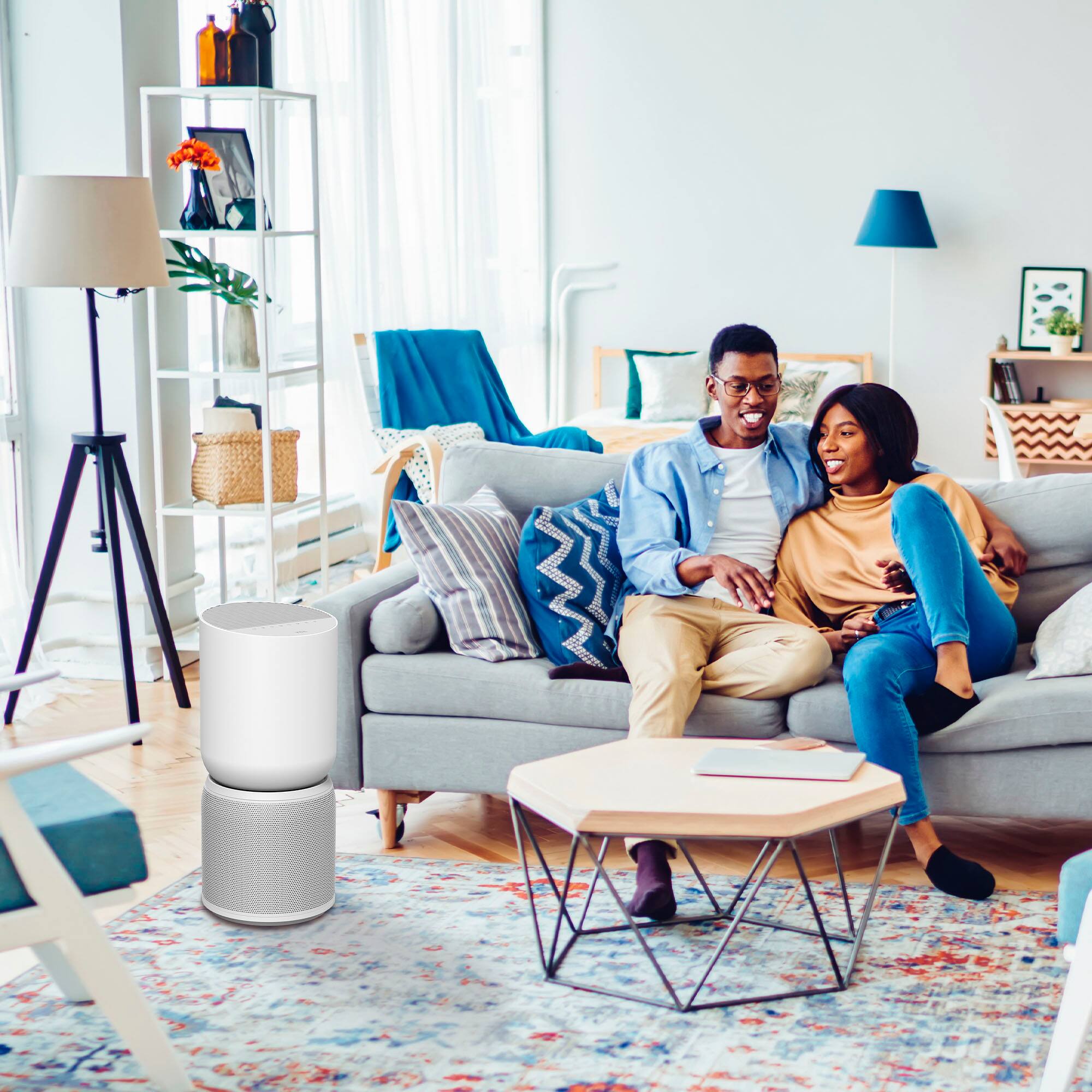 Alt View 12. TCL - Breeva A5 365 Sq. Ft. Smart True HEPA Air Purifier - White.