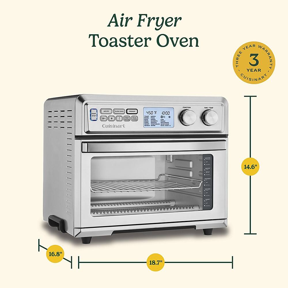 Air Fryer Toaster Oven 3 Year Warranty Cuisinart 4S0 F 14.6" 16.8" 18.7"