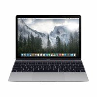 Apple - MacBook 12-inch Retina Display Intel Core M 1.1 GHz 256GB (MJY32LL/A) Early 2015 (Certified Refurbished) - Space Gray - Front_Zoom